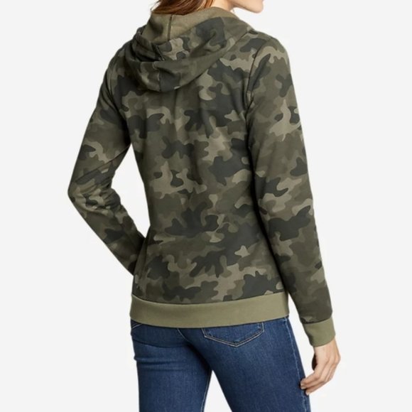 Eddie Bauer Women's Camp Fleece Camo Full Zip Hoodie - Picture 2 of 7